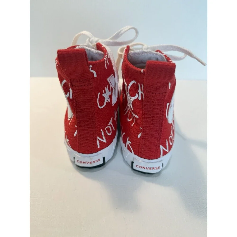 Converse UNT1TL3D High Not A Chuck Boys Size 4.5Y Red Athletic Shoes Sneakers
